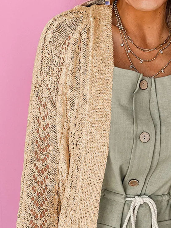 Modish Openwork Long Sleeve Cardigan