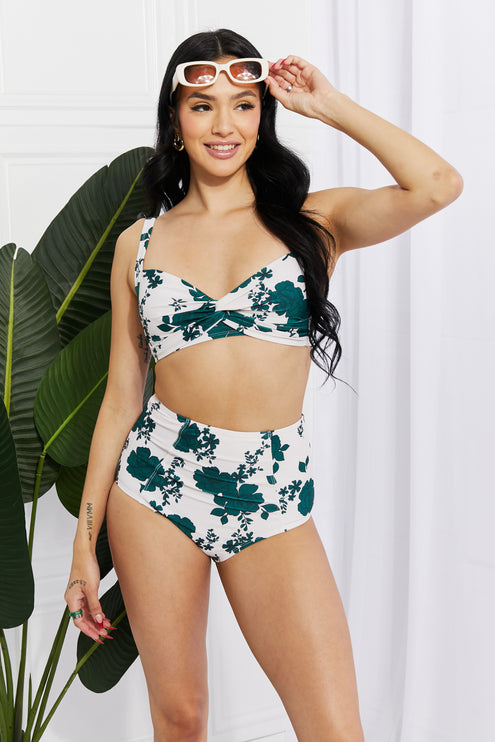 Marina West Swim Take A Dip Twist High-Rise Bikini in Forest-Modish