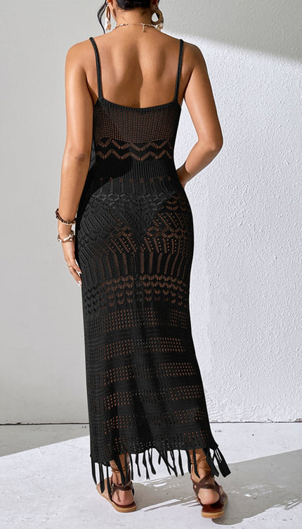 Openwork Cover-Up Dress-Modish