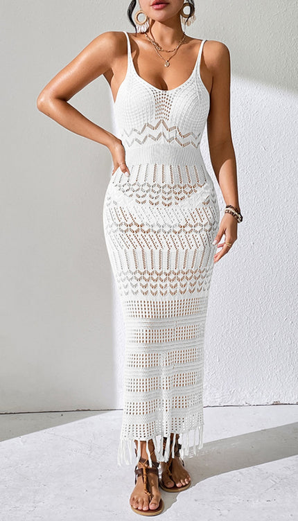 Openwork Cover-Up Dress-Modish