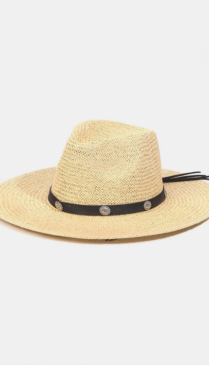 Fame Belt Strap Straw Hat