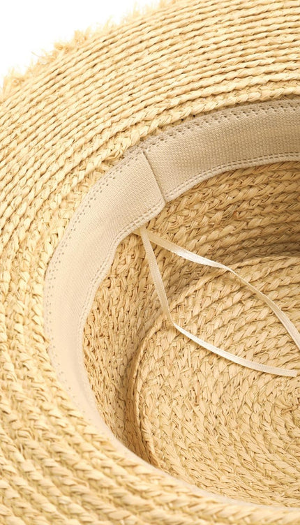 Fame Basket Weave Straw Sun Hat