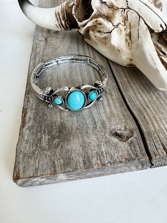 Western Navajo Style Stone Stretch Bracelet