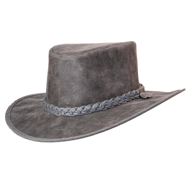 Crusher - Womens Leather Crushable Outback Hat