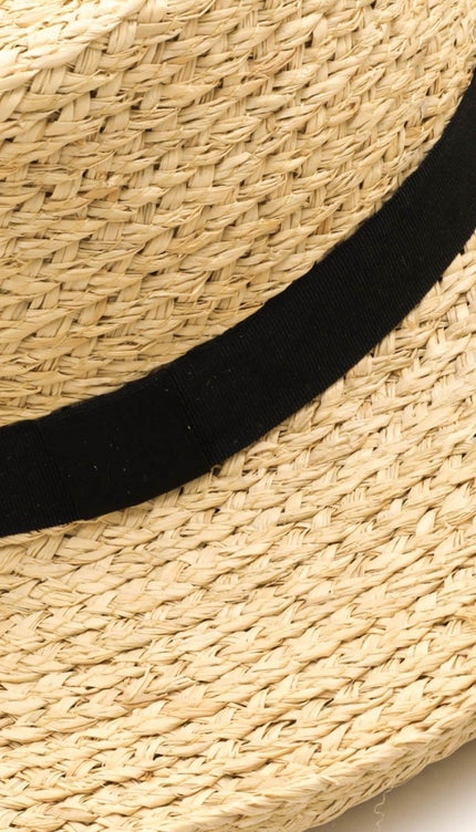 Fame Wide Brim Straw Weave Hat