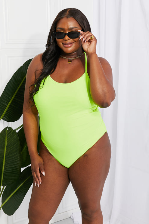 Marina West Swim High Tide One-Piece in Lemon-Lime-Modish