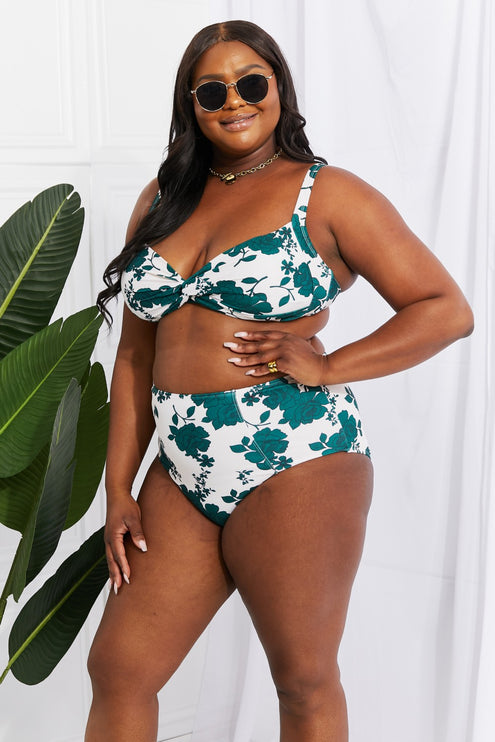 Marina West Swim Take A Dip Twist High-Rise Bikini in Forest-Modish