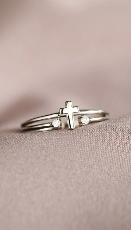 925 Sterling Silver Cross Ring