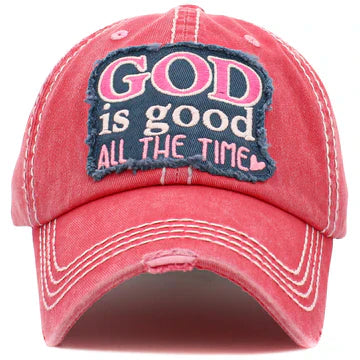 God Is Good All The Time Hat - Pink