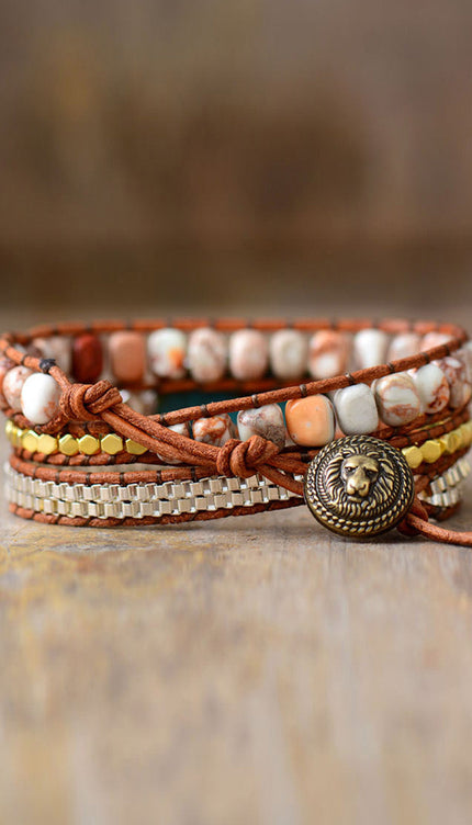 Handmade Natural Stone Copper Bracelet-Modish