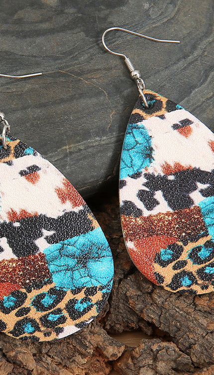Modish Animal Teardrop Alloy Earrings - Leopard / One Size - Modish