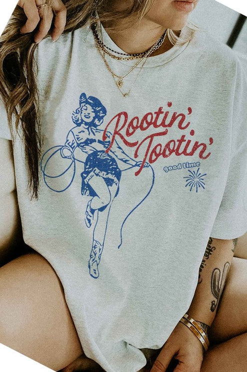 Modish Rootin Tootin Country T-Shirt - ASH / SMALL