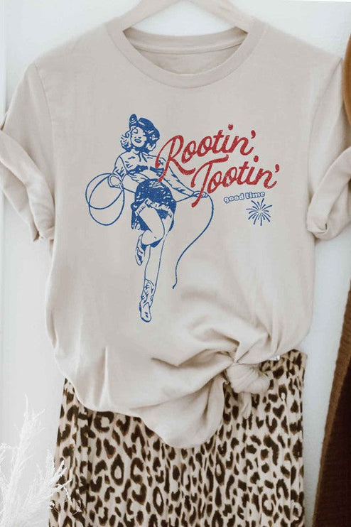 Modish Rootin Tootin Country T-Shirt - SAND / SMALL