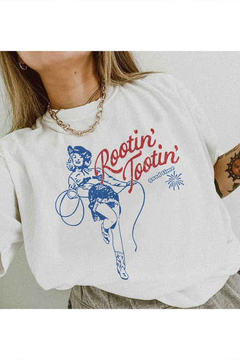 Modish Rootin Tootin Country T-Shirt - WHITE / SMALL
