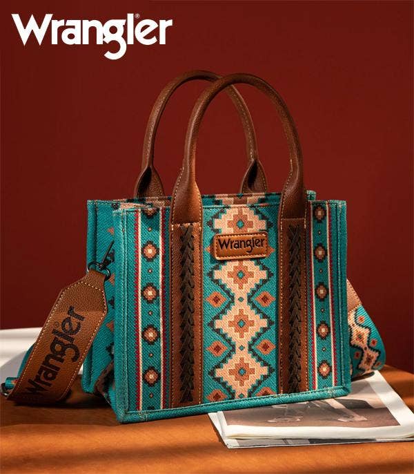 Montana West Wrangler Aztec Tote - Blue