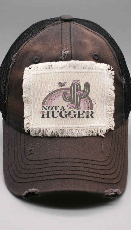 Not A Hugger Summer Patch Trucker Hat - Black Black Trucker / OS