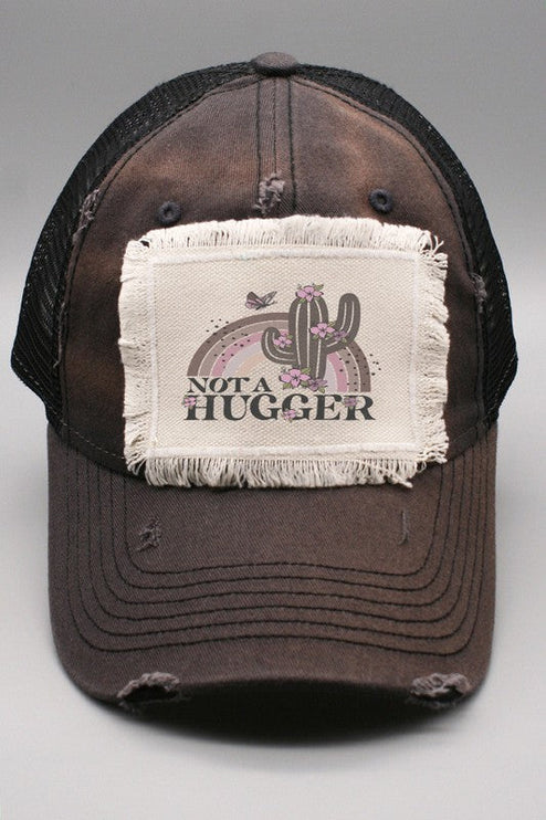 Not A Hugger Summer Patch Trucker Hat - Black Black Trucker / OS