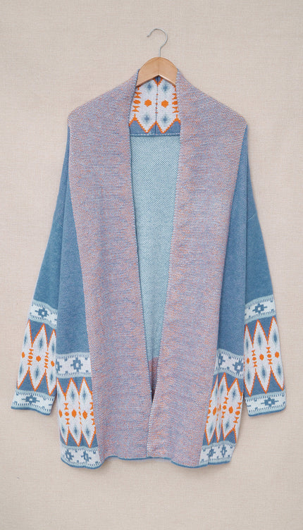 Open Front Long Sleeve Cardigan