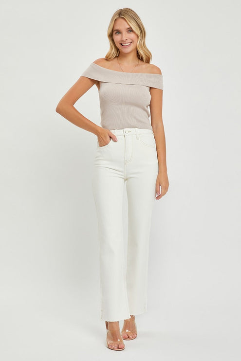 RISEN Full Size High Rise Tummy Control Straight Jeans - RISEN