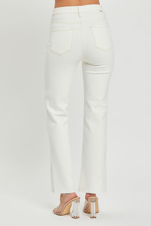 RISEN Full Size High Rise Tummy Control Straight Jeans - RISEN