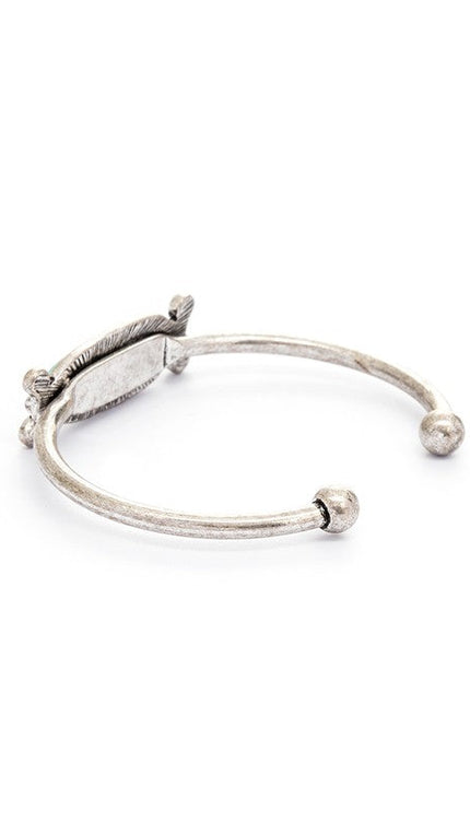Turquoise Adjustable Open Bangle - Turquoise / O/S