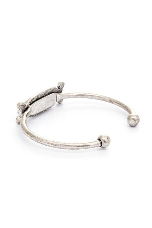 Turquoise Adjustable Open Bangle - Turquoise / O/S