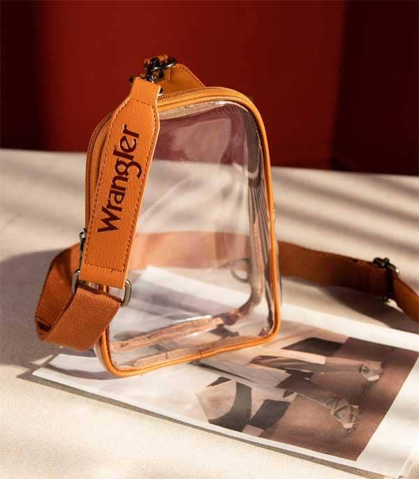 Wrangler Clear Sling Bag - Brown